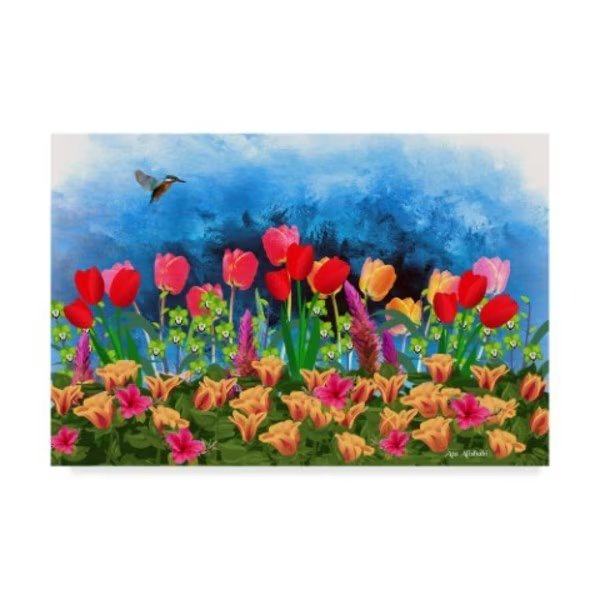 Ata Alishahi 'Tulips' Canvas Art, 16x24, Trademark Fine Art, Mfr#: ALI22209-C1624GG